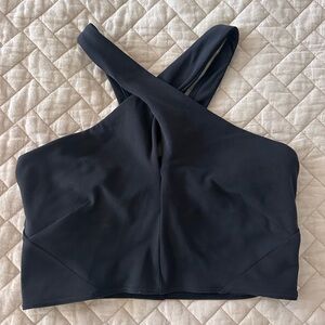Lululemon Nulu Wrap-Front Longline Bra *Light Support, A/B Cup, Black, Size 8.